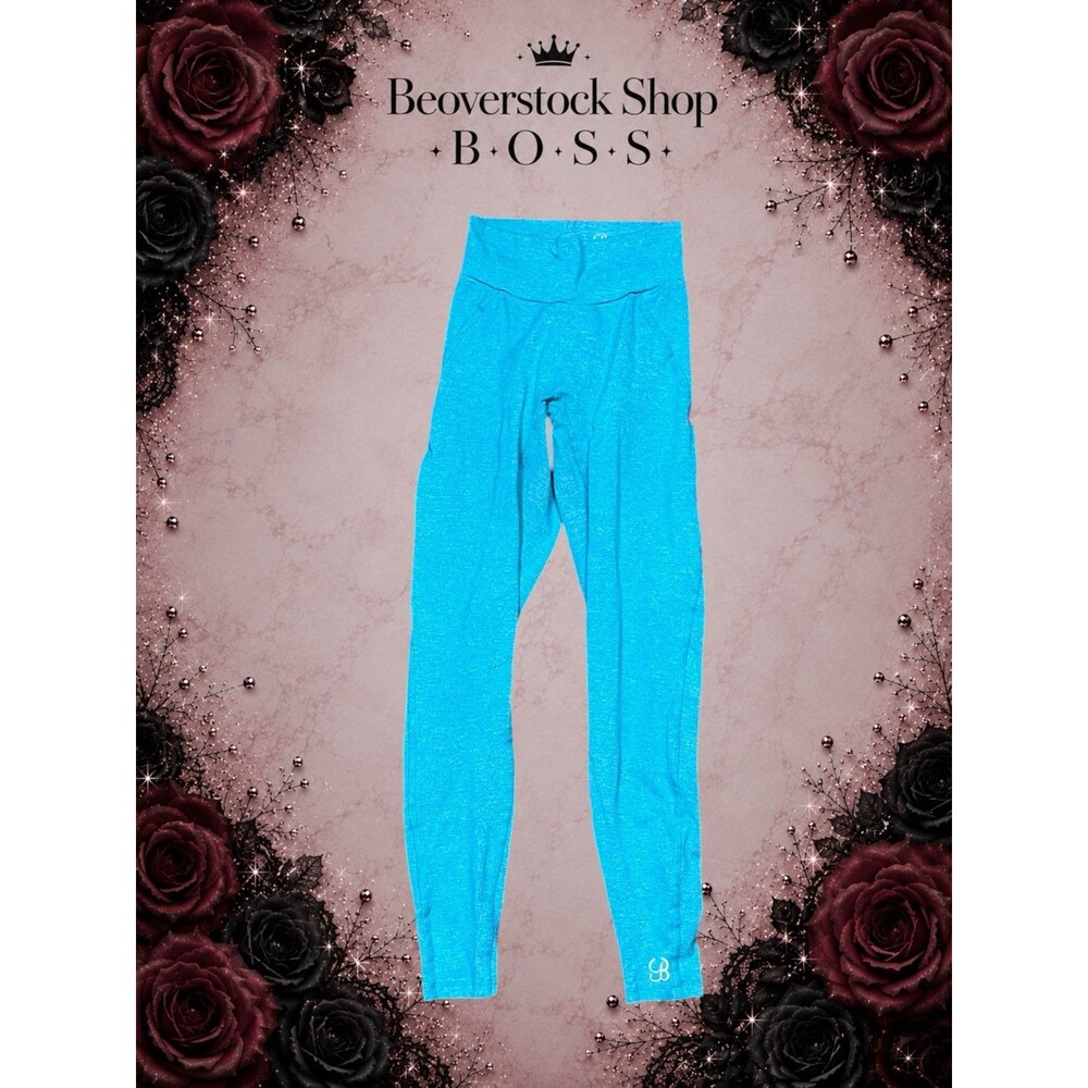 Preowned EUC Bombshell Sportswear Blue High Waisted Scrunch Butt Leggings